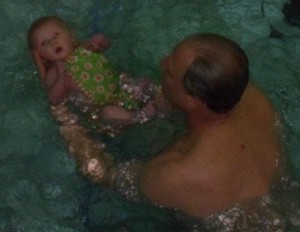 Lily's first Swim