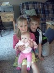 Hanging out with my 2nd cousins Tara and Jacob.