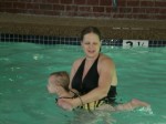 Swimming at the hotel in Maine.